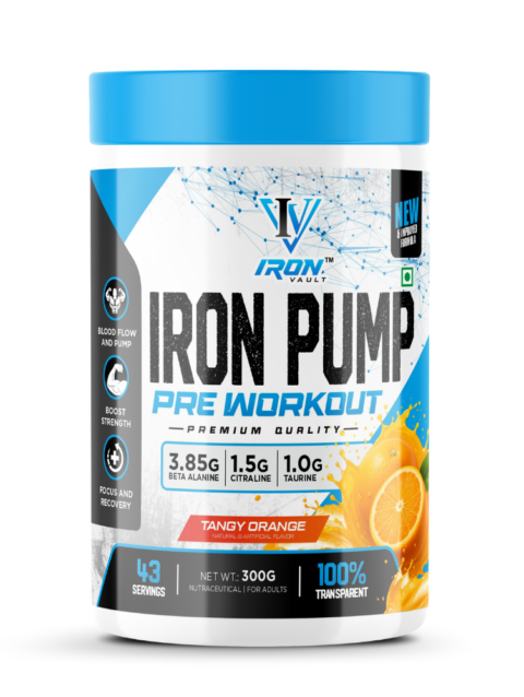 Iron Pump Pre Workout, Tangy Orange, 300gm